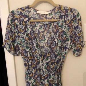 ASTR The Label floral print, high low wrap dress